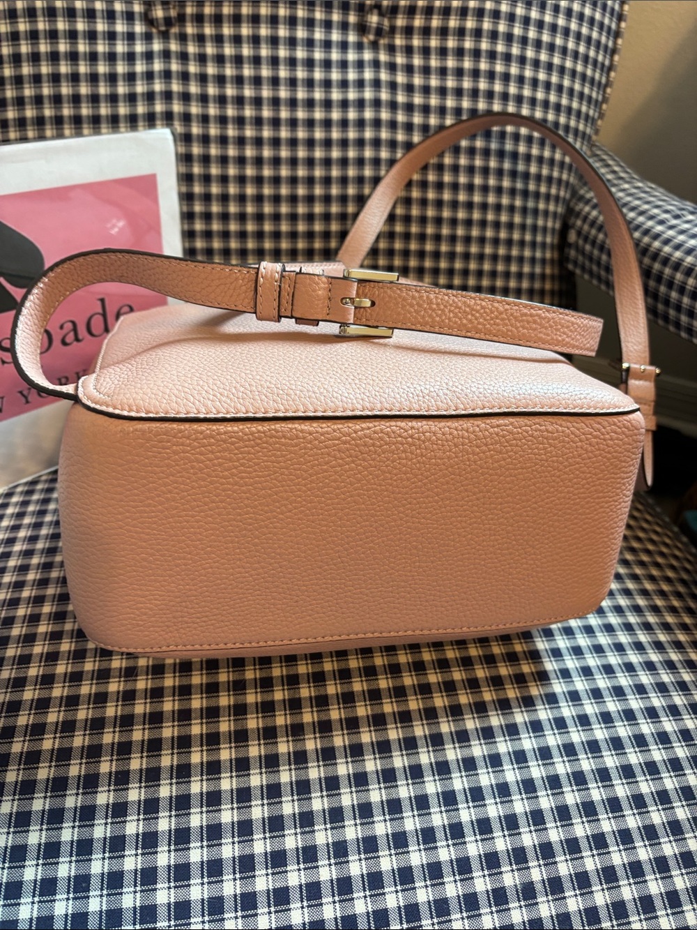 kate spade new York Polly  Pebbled pink Leather Backpack - Picture 8 of 14